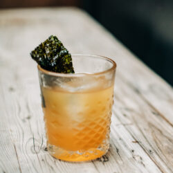Kissa Kissa | Giant Steps umami old fashioned - Japanese whisky - ginger liqueur - madeira - sesame oil & dark aged soy sauce rinse - nori sheet | Vinyl jazz cocktail bar | Brooklyn NY USA