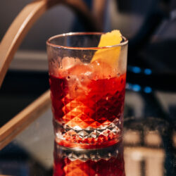 Kissa Kissa | The Real McCoy zero proof cocktail | Vinyl jazz record room | Brooklyn NY USA