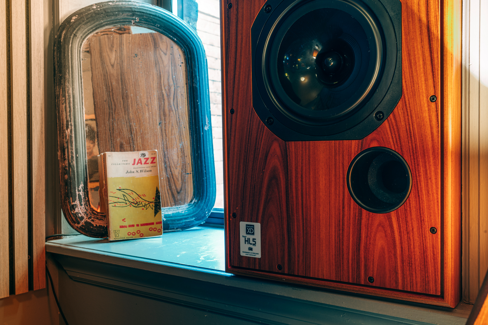 The bar and listening room at Kissa Kissa — audiophile sound system and vinyl collection in Crown Heights Brooklyn