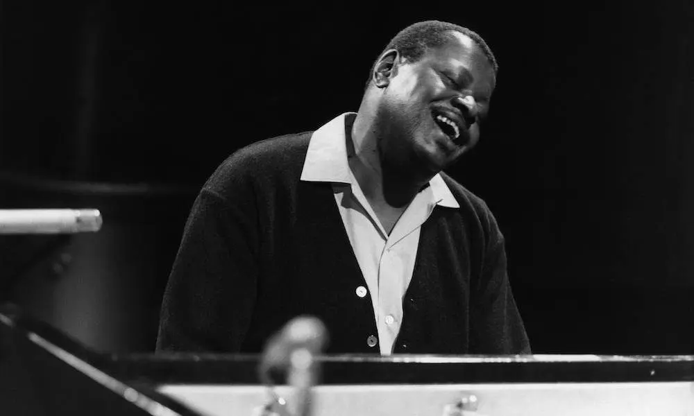 Oscar Peterson playing piano, the legendary jazz pianist whose previously unreleased At Bakers Keyboard Lounge recording premieres at Kissa Kissa Verve Mondays