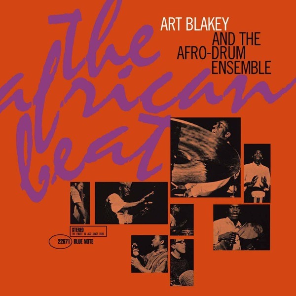Art Blakey The African Beat album cover, Mistral calligraphic font by Reid Miles, Blue Note Records 1962 -- Kissa Kissa