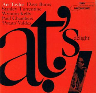 Art Taylor AT's Delight album cover, Caslon 540 typeface by Reid Miles, Blue Note Records 1960 -- Kissa Kissa