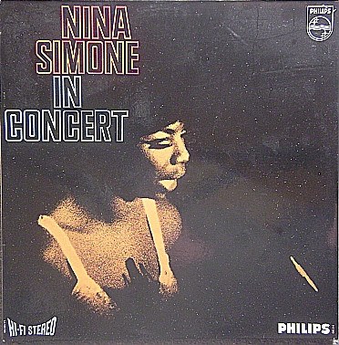 Nina Simone in Concert album cover, Philips 1964 -- Nina Simone at Kissa Kissa