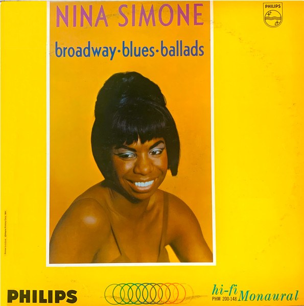 Broadway-Blues-Ballads album cover, Philips 1964 -- Nina Simone at Kissa Kissa
