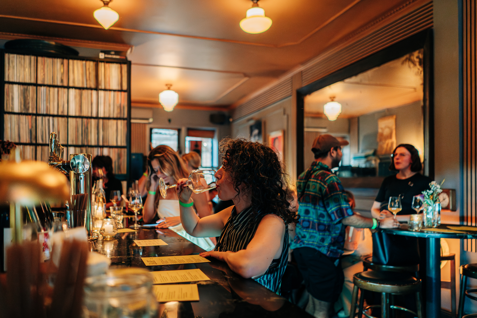 The listening room at Kissa Kissa, Crown Heights, Brooklyn